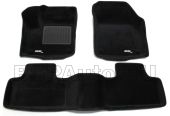 Коврики в салон Range Rover Evoque Sotra 3D Lux черный (задний ряд сплошной)