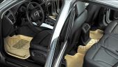 Коврики в салон Toyota 150 Prado Sotra 3D Lux бежевый 3 ряда сидений