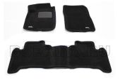 Коврики в салон Toyota Land Cruiser 120 Sotra 3D Lux черный (задний ряд сплошной)